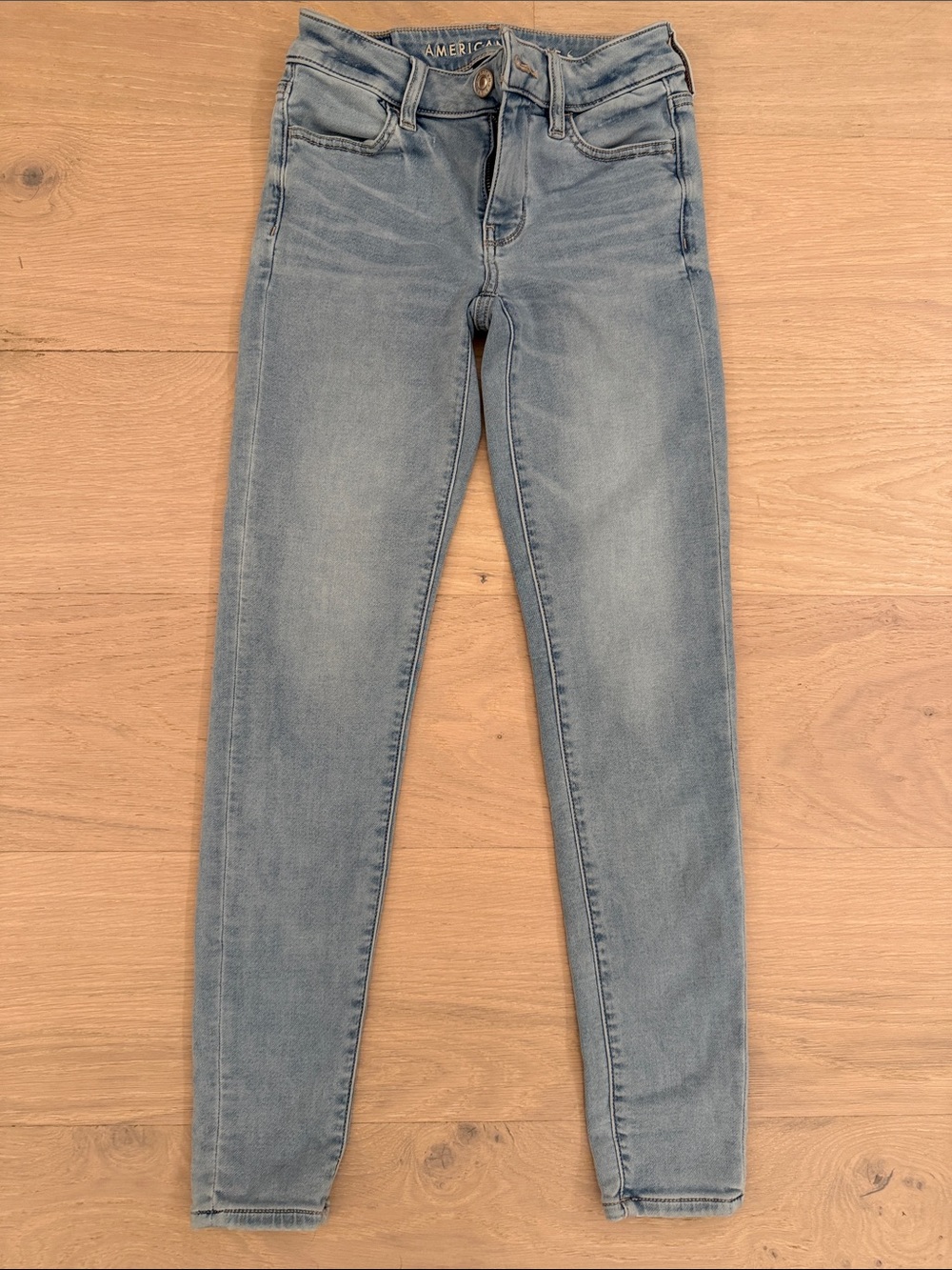 American Eagle Outfitters Washed Light Blue Women's Skinny Jeggings Size 0 Reg